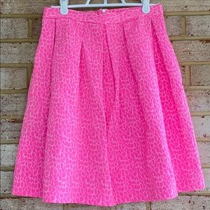 Hutch Anthropologie Hot Pink Jacquard Skirt Sz 2